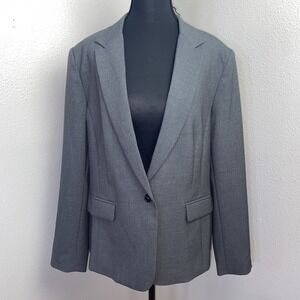 Worthington Blazer Women's 16 Admiral Grey‎ One Button Lined Teacher Career